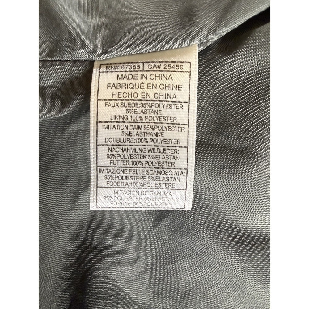 BB Dakota Steve Madden Faux Suede Moto Jacket Vegan Green Asymmetric Zip Small - Picture 9 of 14